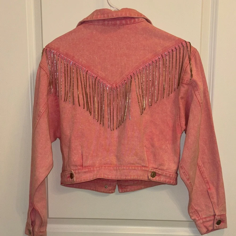 NWT Rhinestone Fringe Jacket - Picture 3 of 3